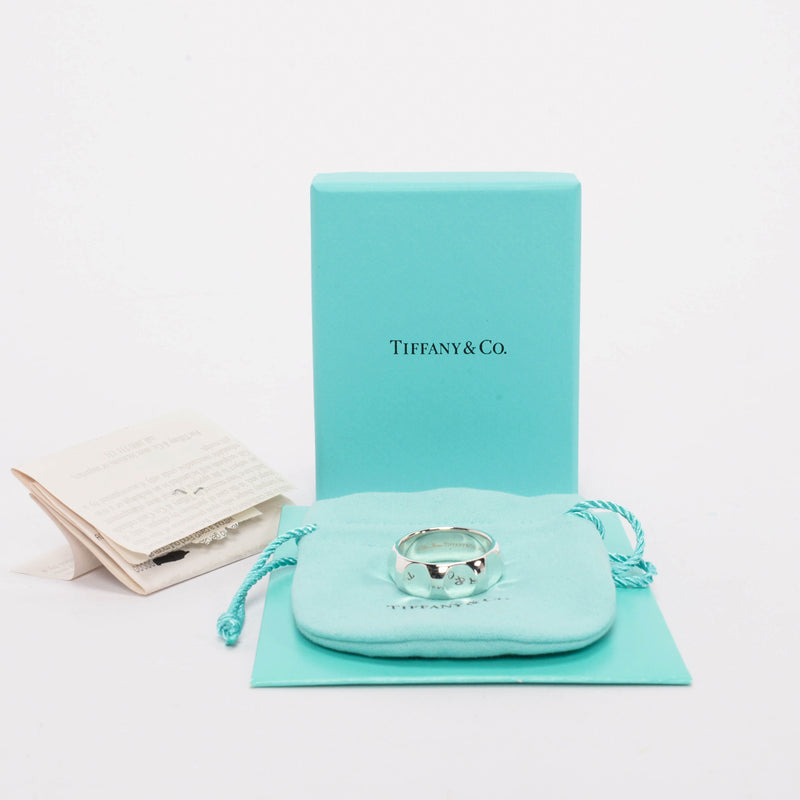 Tiffany & Co Sterling Silver Paloma's Groove Ring - Blue Spinach