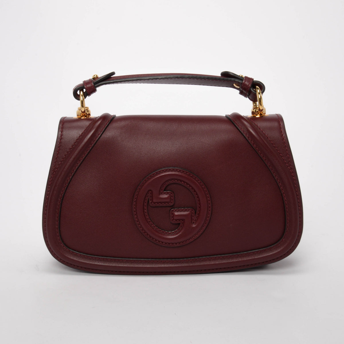 Gucci Rosso Ancora Roxy Calfskin Blondie Medium Top Handle Bag
