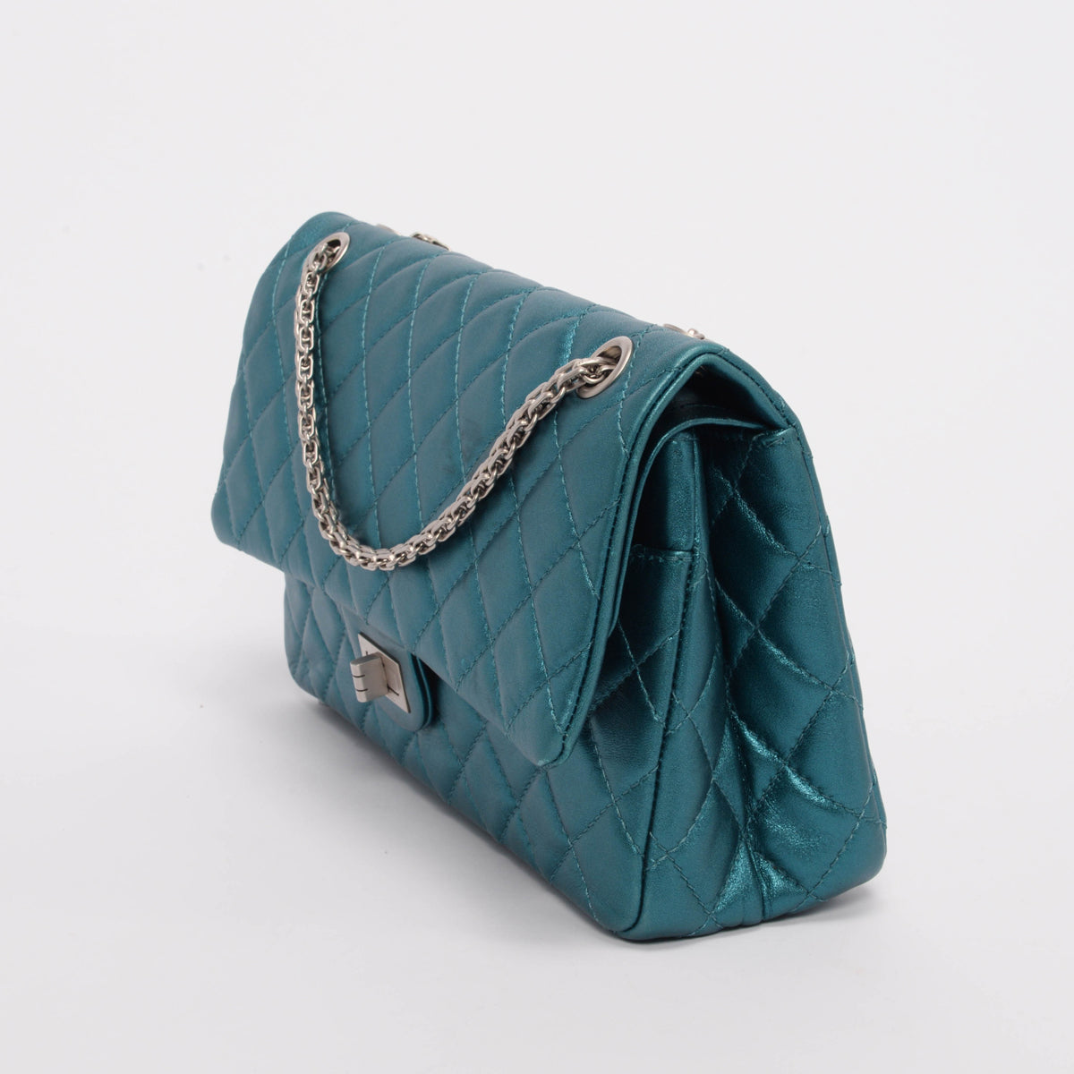 Chanel Teal Metallic Calfskin 2.55 Reissue 226 Flap Bag