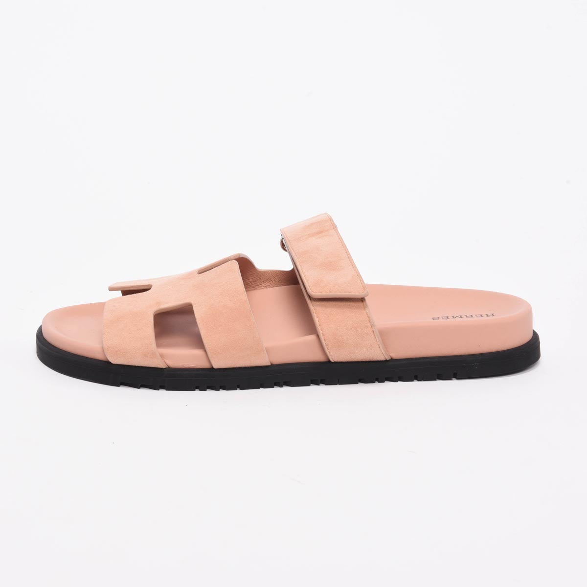 Hermes Nude Suede Chypre Sandals 41