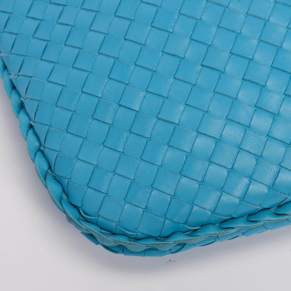 Bottega Veneta Aqua Intrecciato Small Veneta Hobo Bag