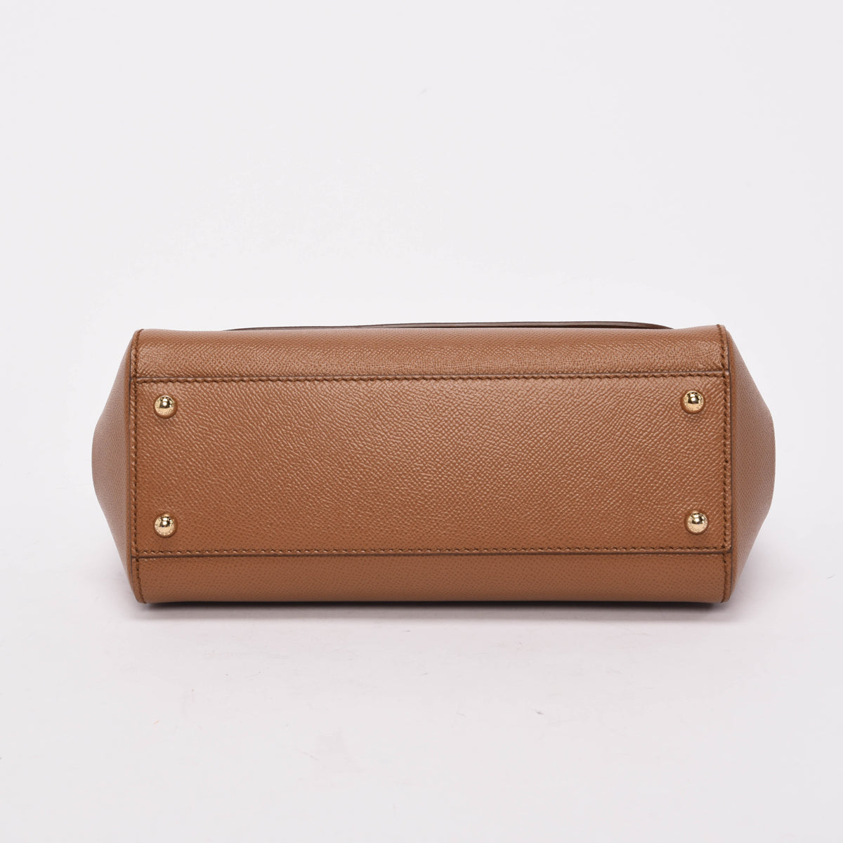 Dolce & Gabbana Camel Dauphine Leather Medium Sicily Bag
