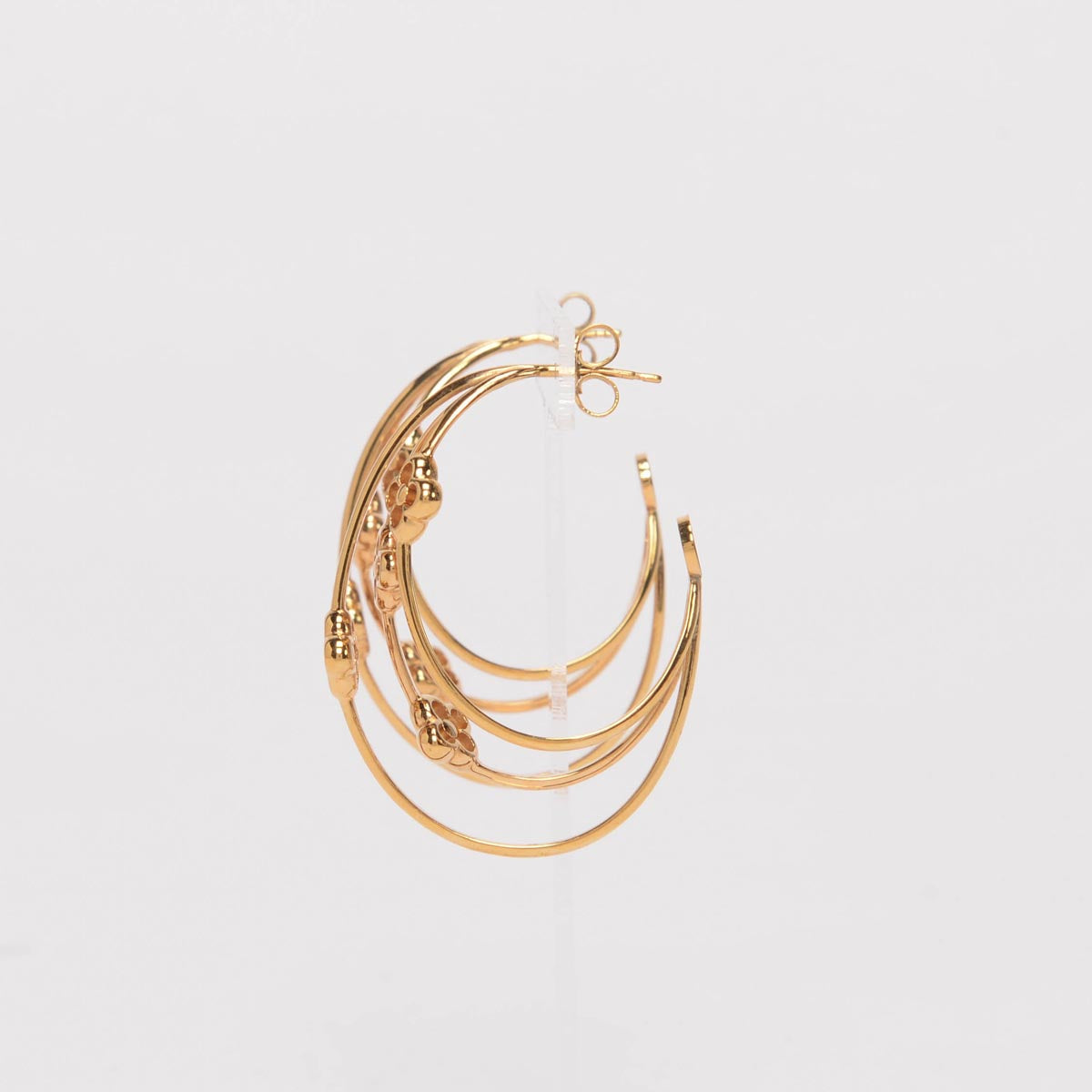 Louis Vuitton Gold Flower Full Hoop Earrings