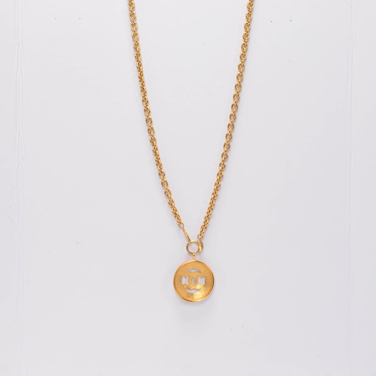 Chanel Vintage Gold Sunburst CC Medallion Necklace