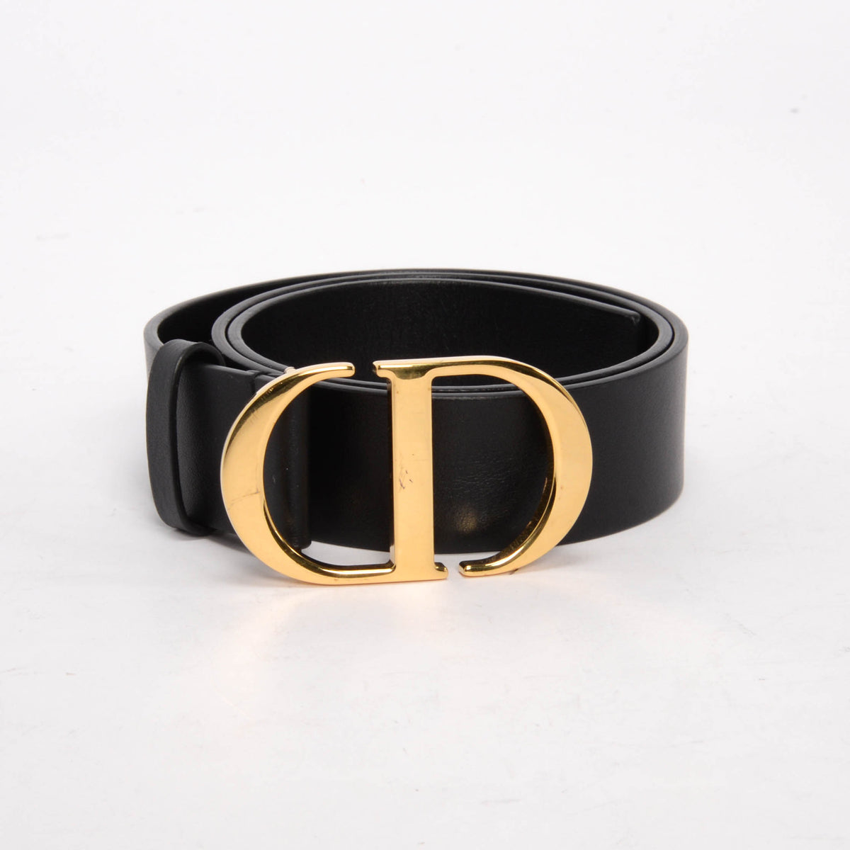 Dior Black Calfskin 30 Montaigne Belt