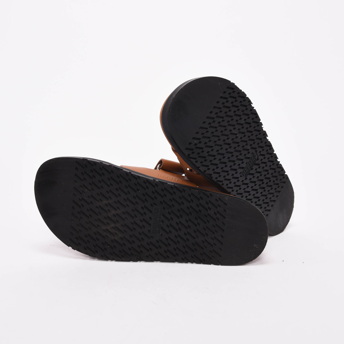 Hermes Naturel Calfskin Chypre Sandals 41