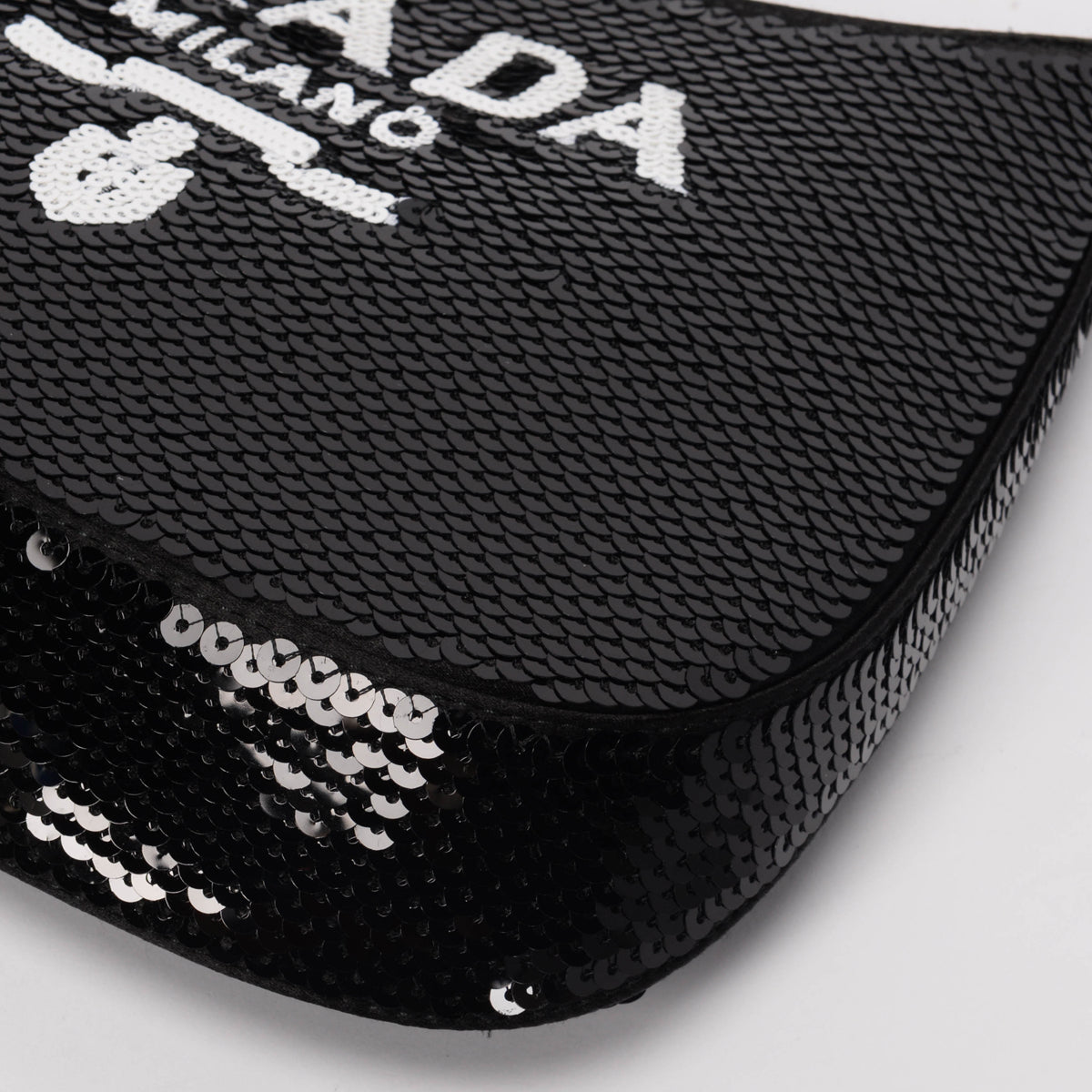 Prada Black Sequin Cleo Mini Bag