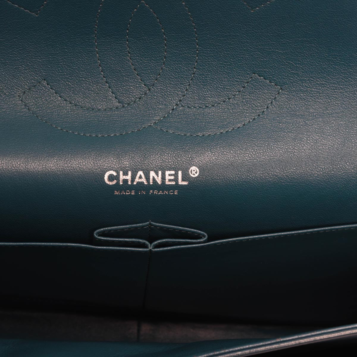 Chanel Teal Quilted Lambskin Large Classic Double Flap Bag
