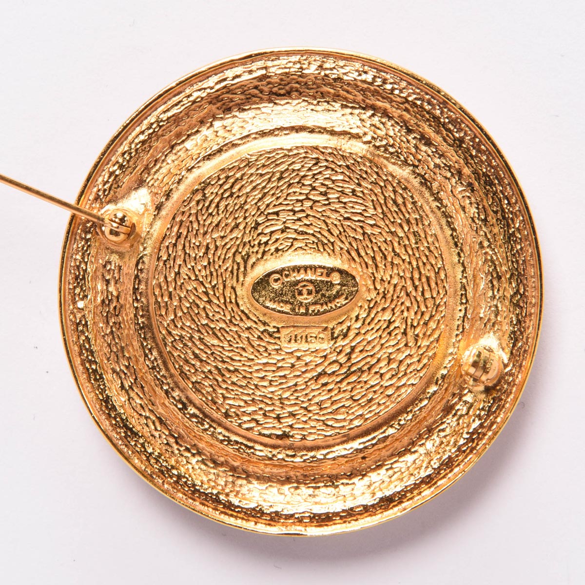 Chanel Gold Plated 31 Rue Cambon Medallion Brooch
