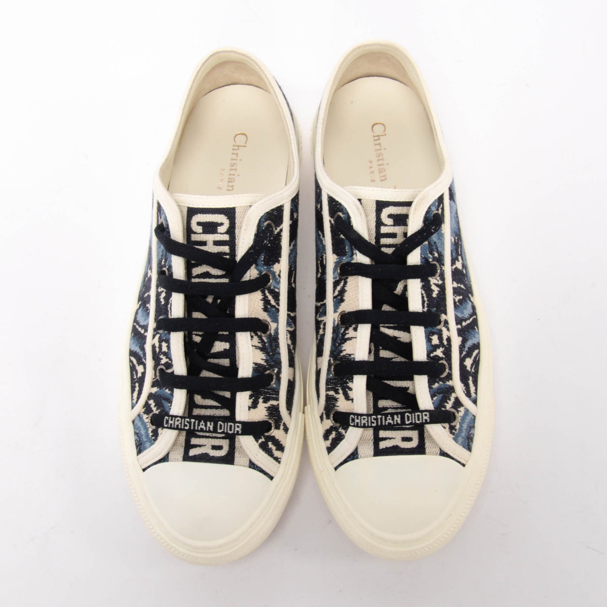 Dior Indigo Palms Embroidered Walk'N'Dior Sneakers 42