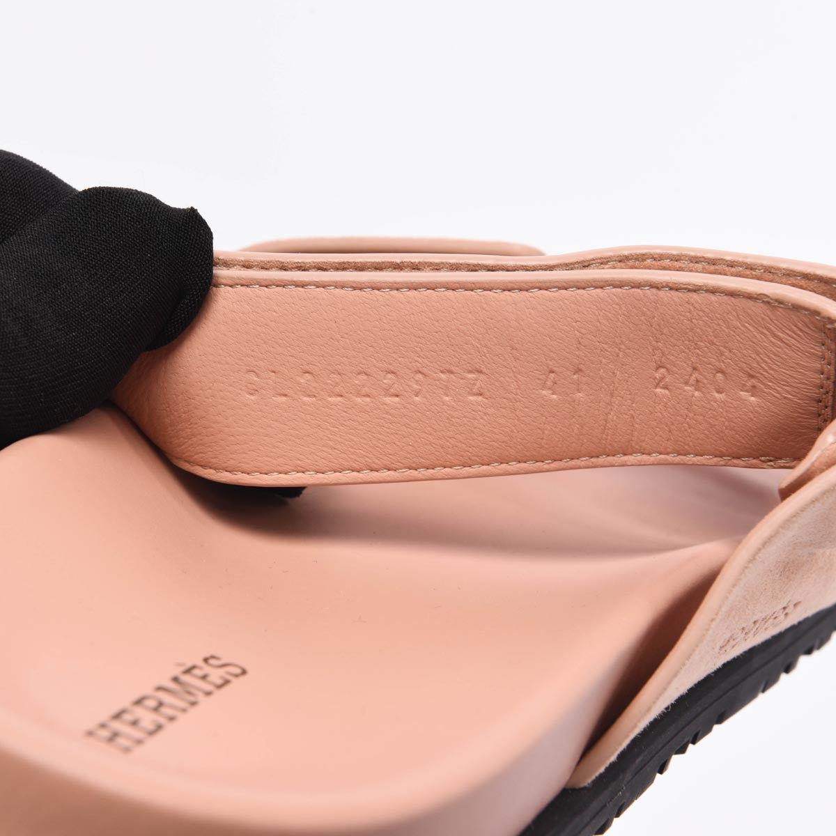 Hermes Nude Suede Chypre Sandals 41