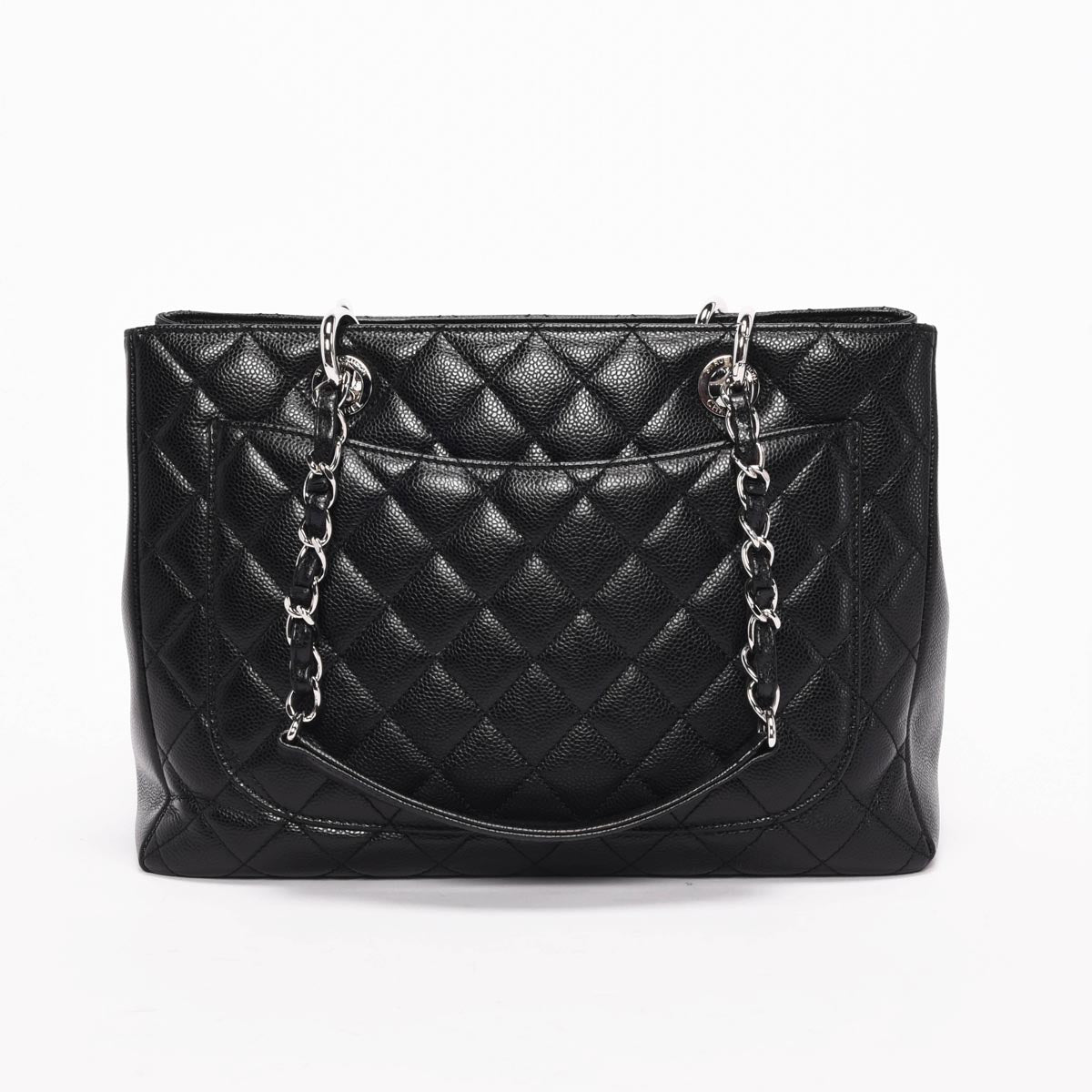 Chanel Black Quilted Caviar Grand Shopping Tote