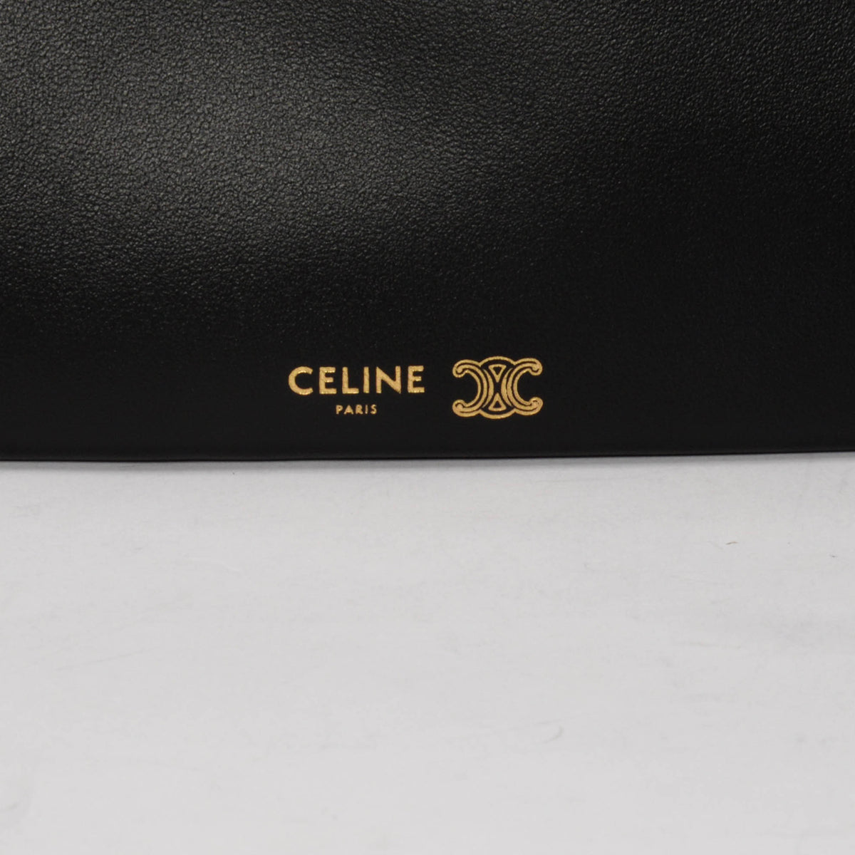 Celine Black Smooth Lambskin Trio Flap Bag