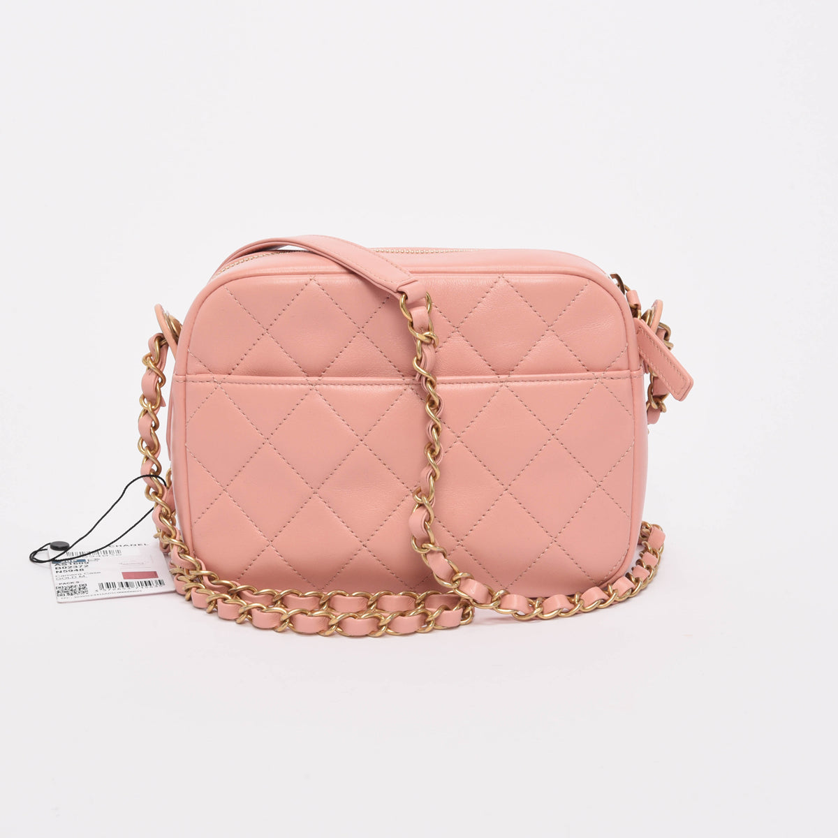Chanel Pink Quilted Calfskin Enchained Camera Bag