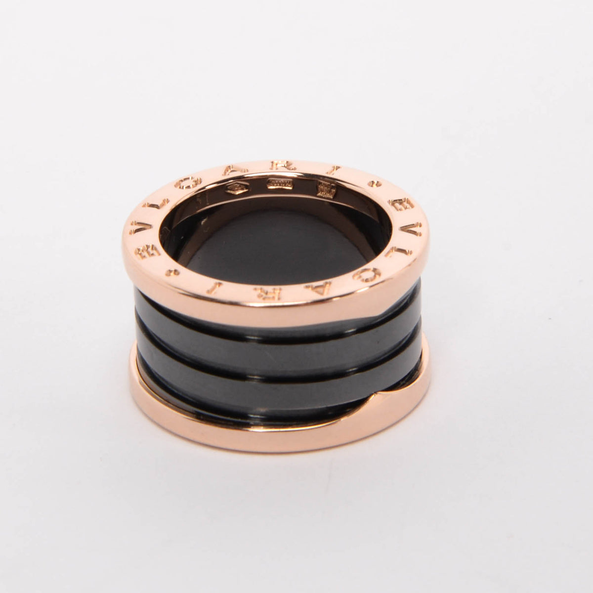Bulgari Black 18k Rose Gold B.zero1 Four-Band Ring