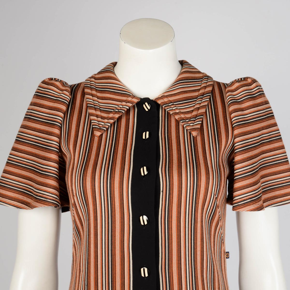 Louis Vuitton Tan Pinstriped Mini Dress FR 36