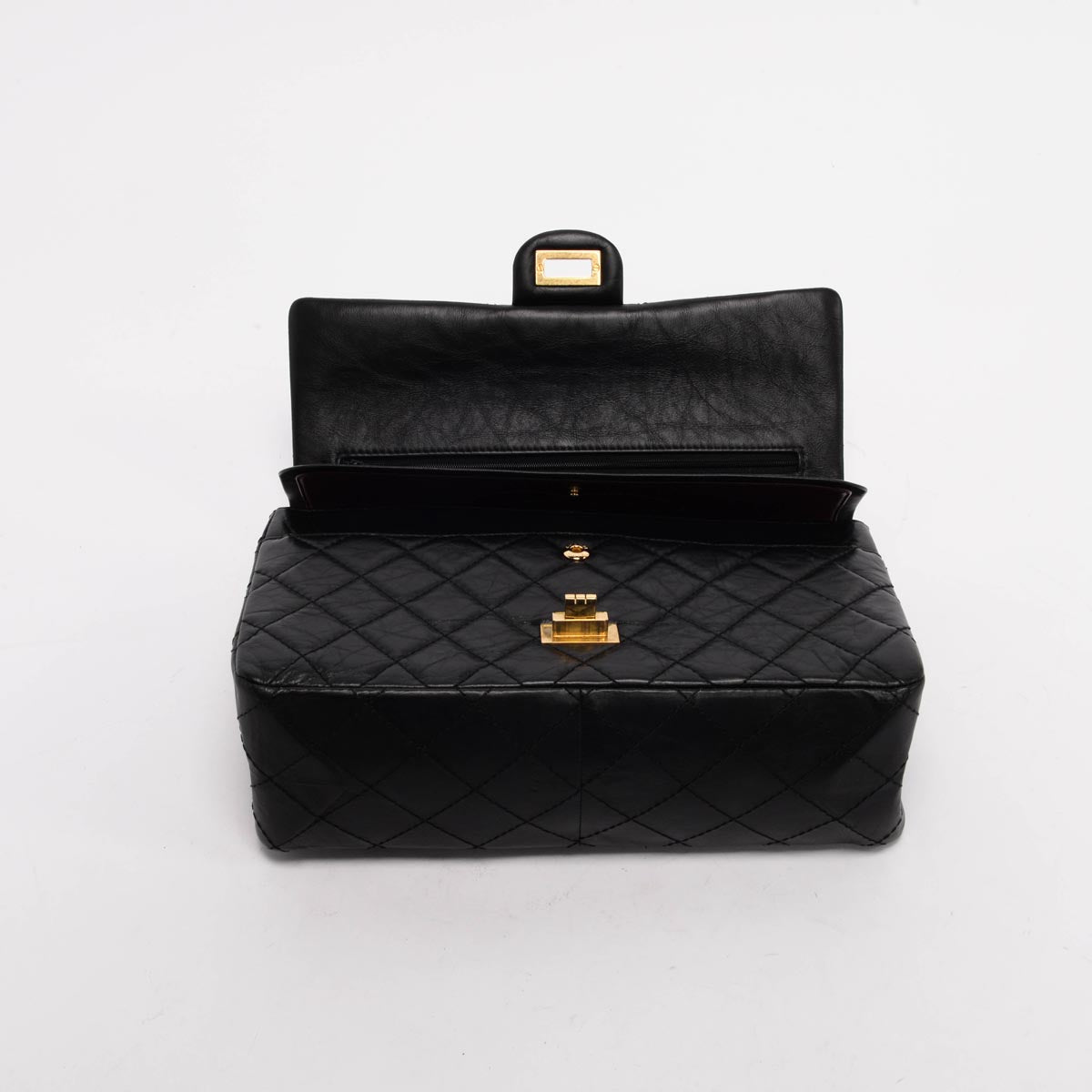 Chanel Black Aged Calfskin 2.55 Reissue 226 Flap Bag