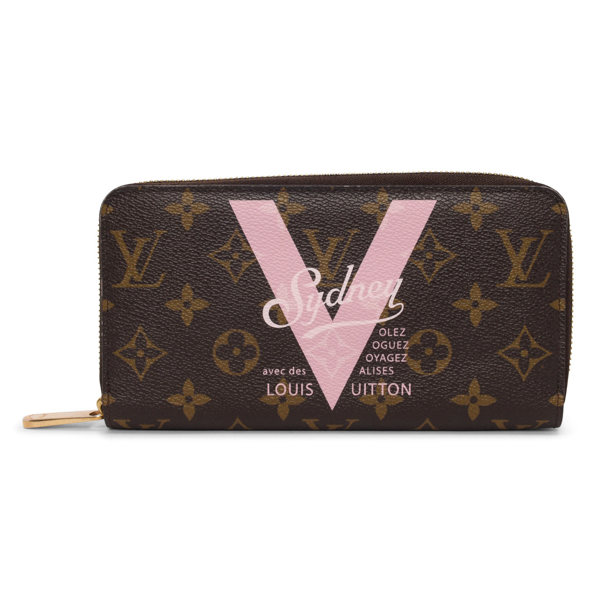 Louis Vuitton Rose Ballerine Monogram Sydney V Zippy Wallet