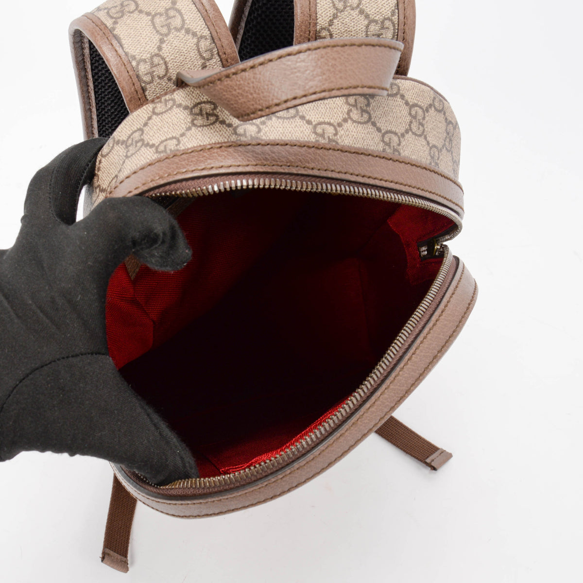 Gucci x Disney Beige GG Supreme Small Donald Duck Backpack