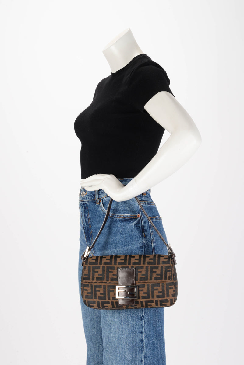 Fendi Tobacco Zucca Canvas Baguette Bag