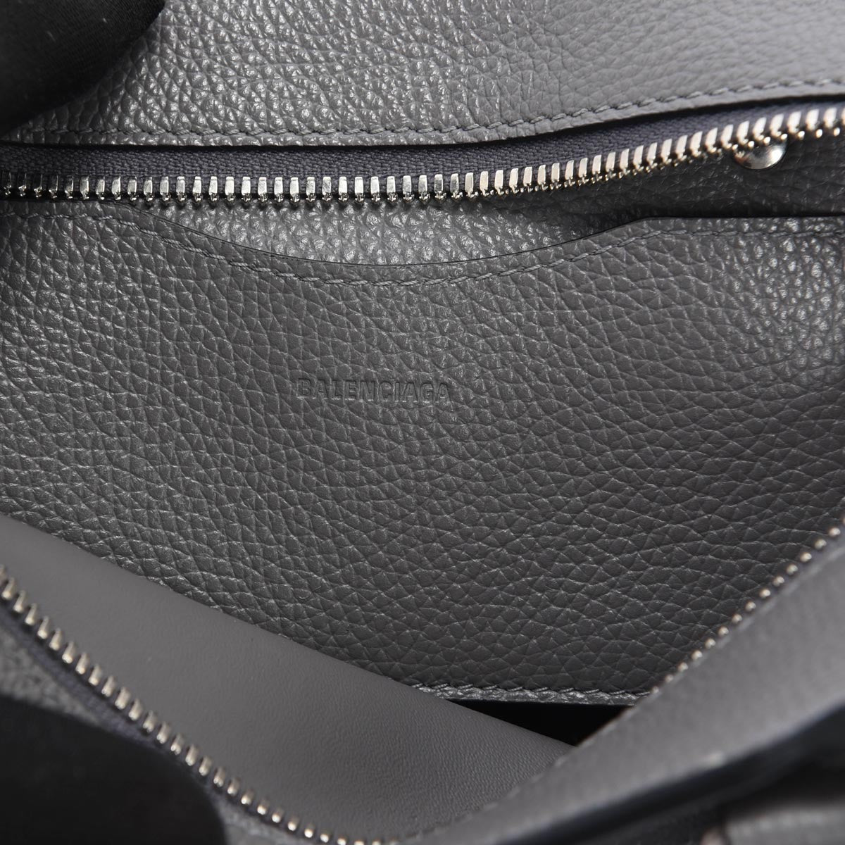 Balenciaga Dark Grey Grained Calfskin Neo Classic Mini City Bag