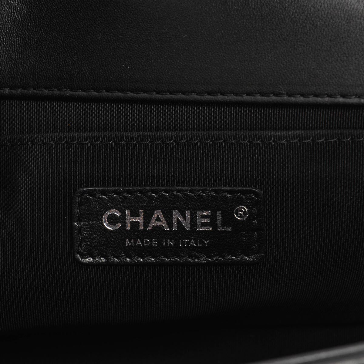 Chanel Black Quilted Lambskin Medium Boy Bag