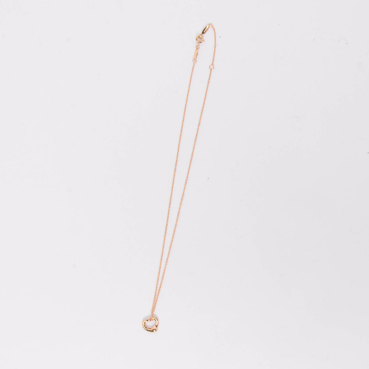 Tiffany & Co 18k Rose Gold Elsa Peretti Open Heart Pendant