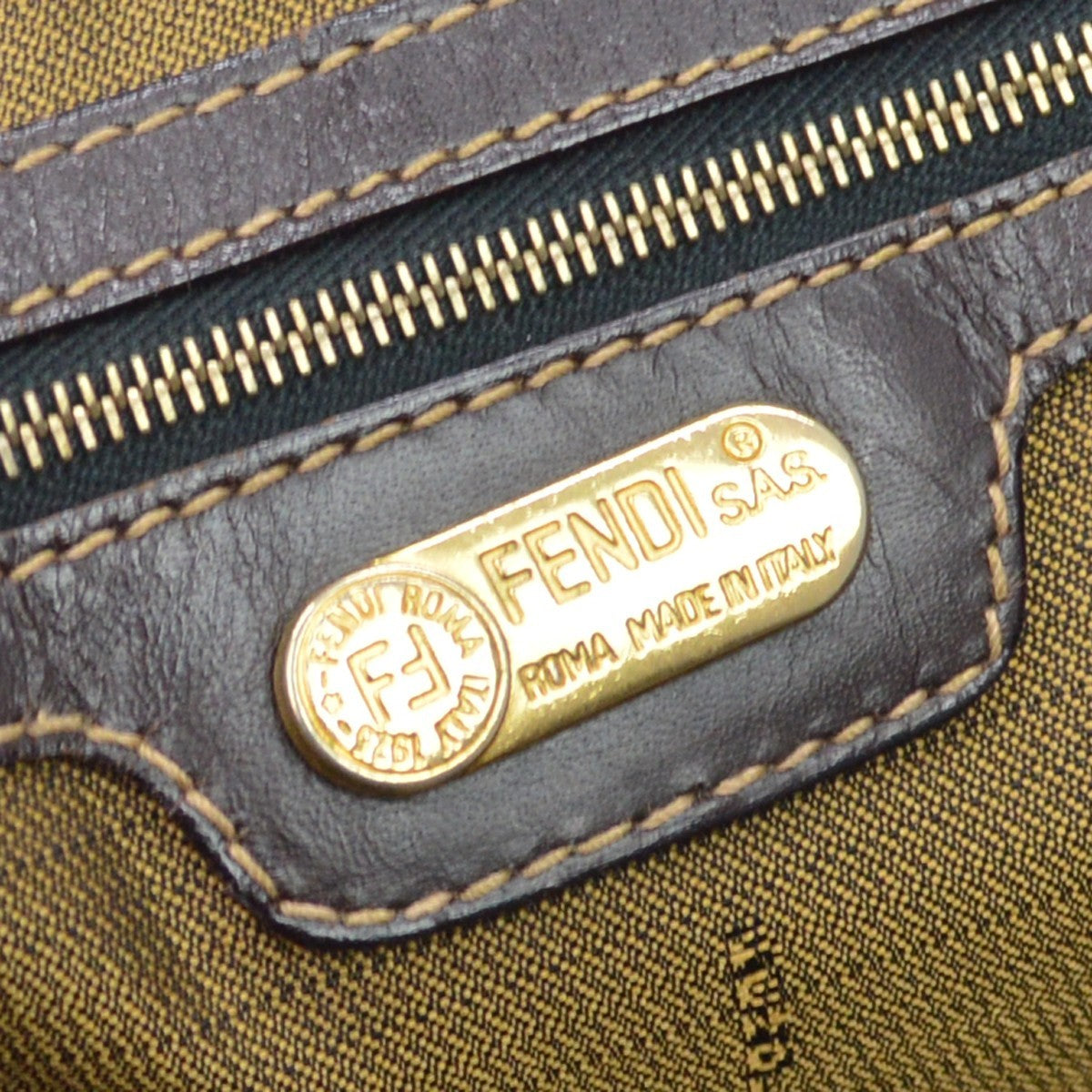 Fendi Vintage Zucca Canvas Shopper Tote