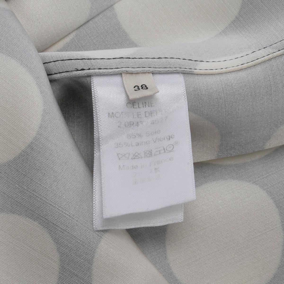 Celine Black & White Polka Dot Top FR 38