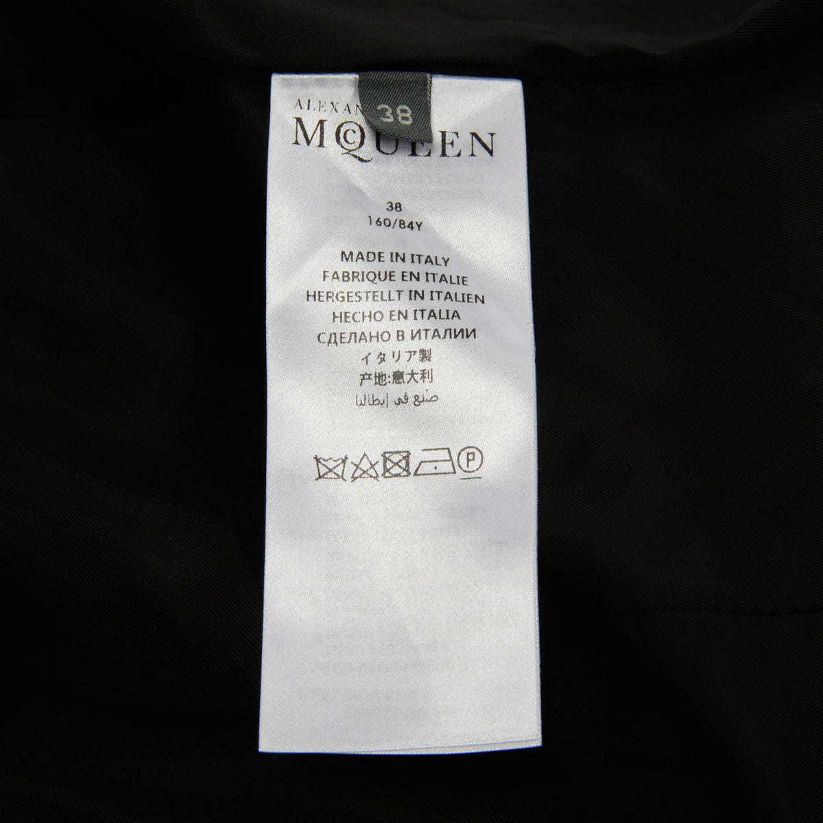 Alexander McQueen Black Wool Blend Split Sleeve Jacket IT 38