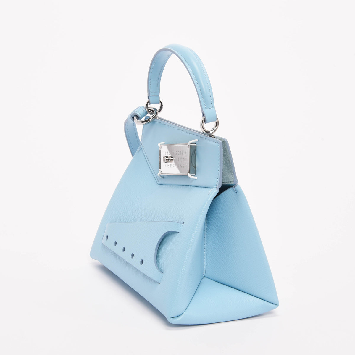 Maison Margiela Pale Blue Calfskin Small Snatched Bag