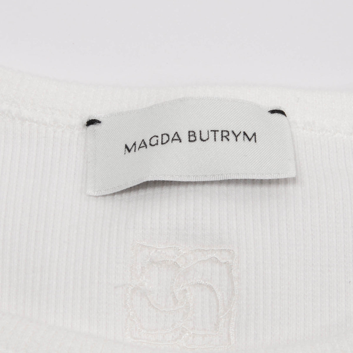 Magda Butrym White Ribbed Knotted Tank Top 38