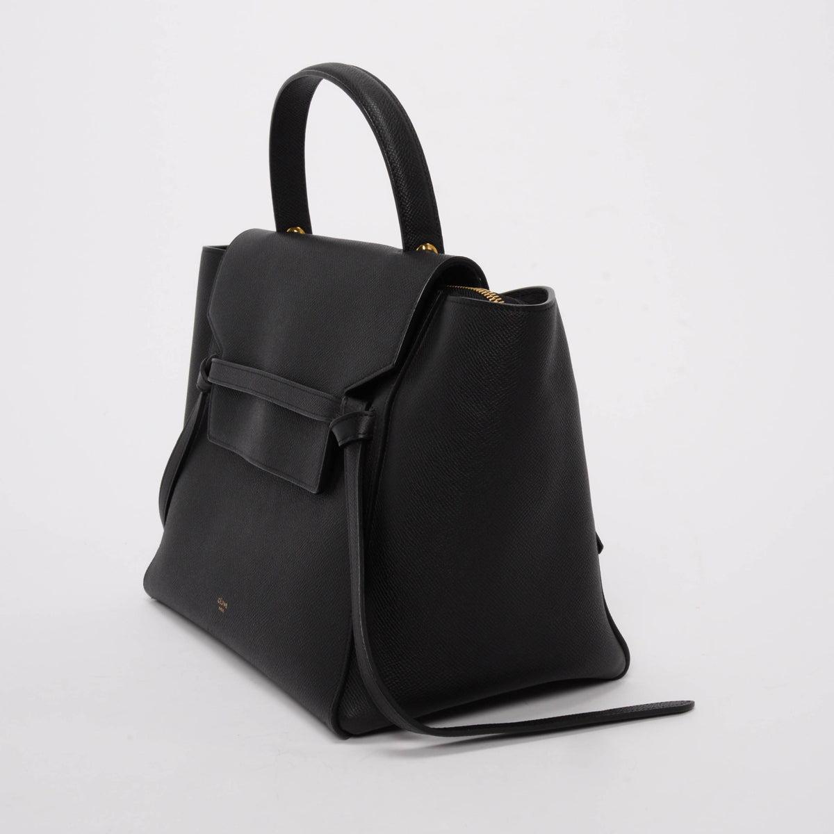 Celine Black Grained Calfskin Mini Belt Bag