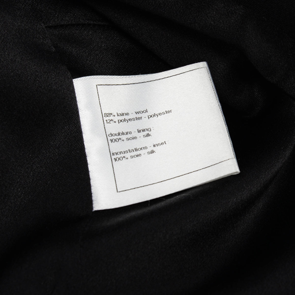 Chanel Black Lurex Tuxedo Style Jacket FR 38