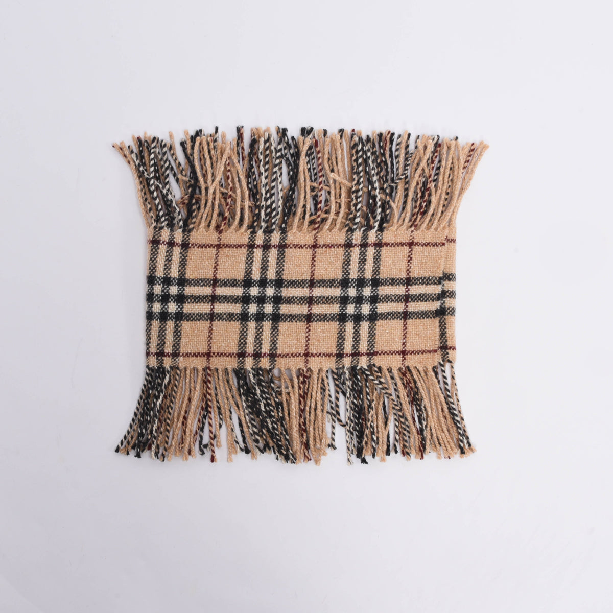 Burberry Nova Check Merino Wool Fringed Scarf