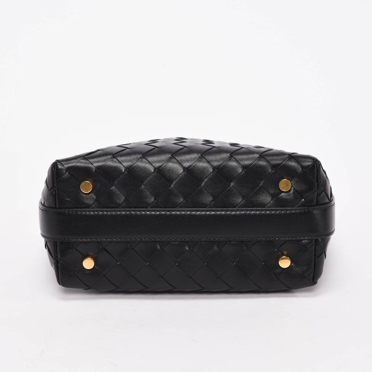 Bottega Veneta Black Nappa Intrecciato Mini Wallace Bag