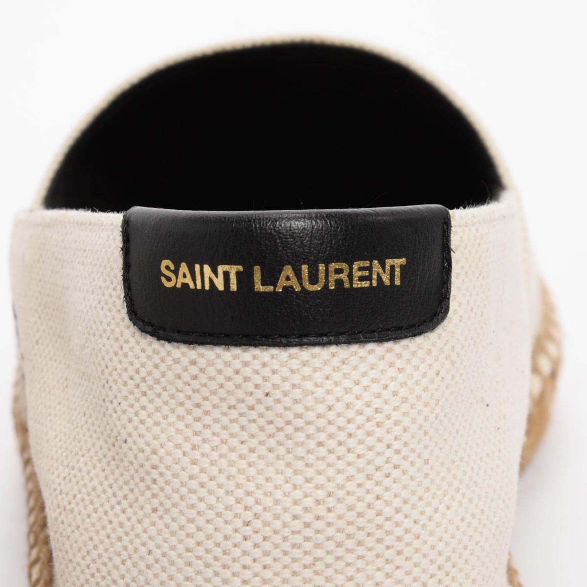 Saint Laurent Ecru Canvas Signature Logo Espadrilles 40