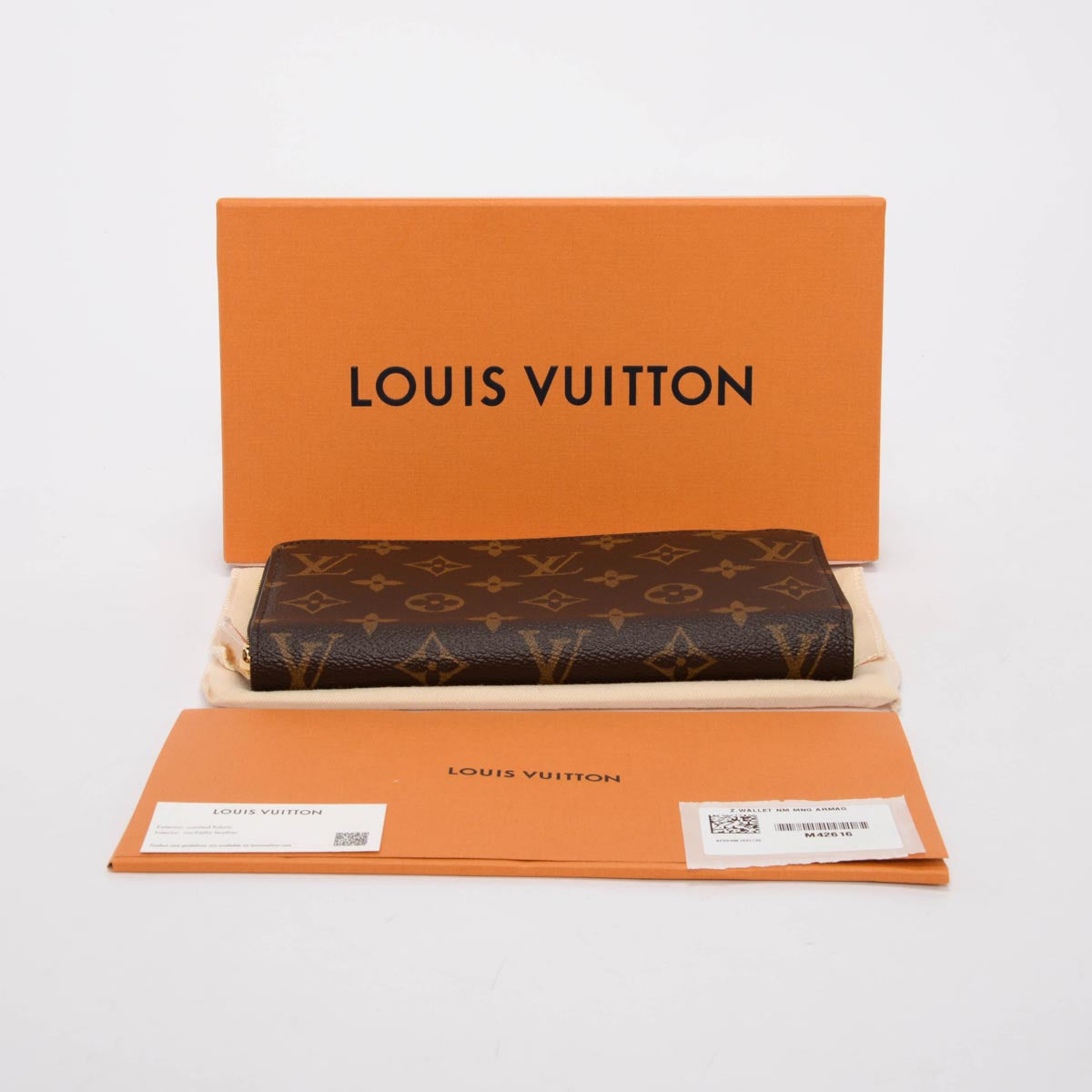 Louis Vuitton Brown Monogram Canvas Zippy Wallet