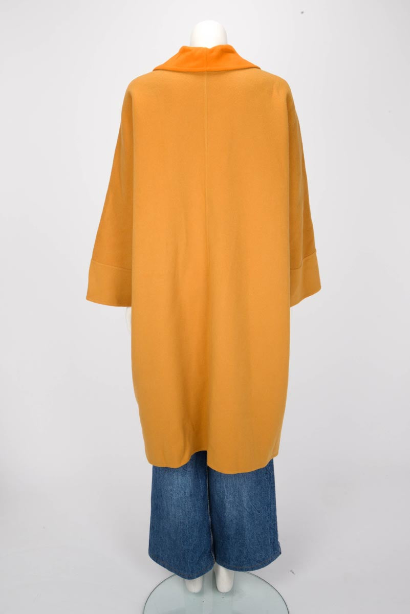 Hermes Mustard & Orange Cashmere Long Zipped Coat
