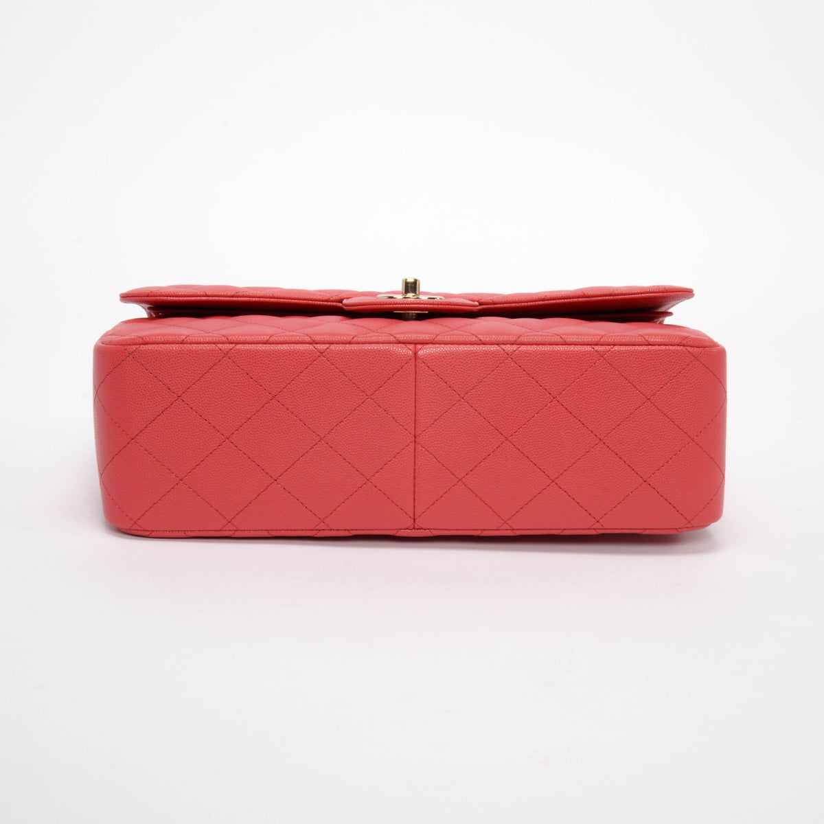 Chanel Pink Quilted Caviar Large Classic Flap Shoulder Bag