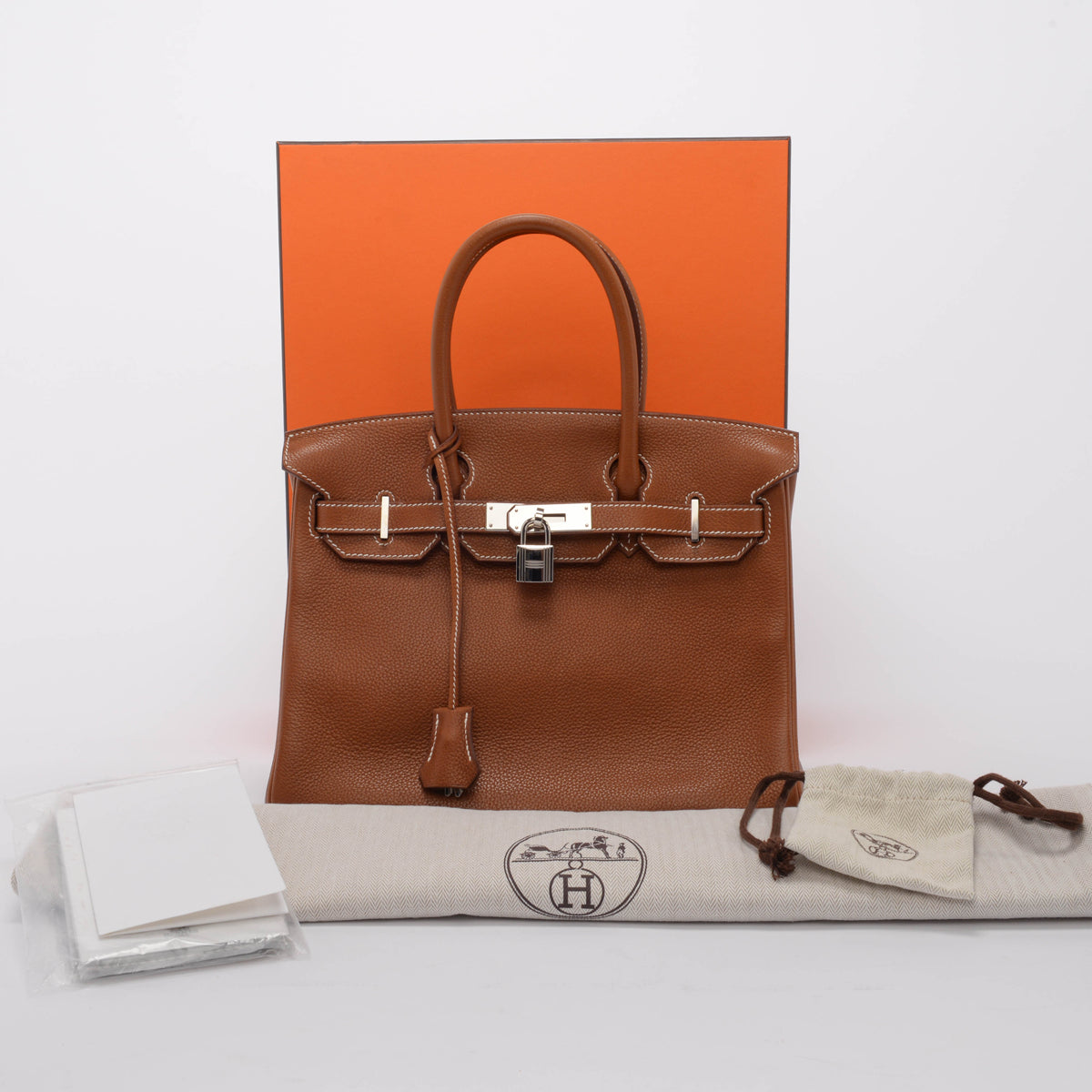 Hermes Fauve Barenia Faubourg Birkin 30 PHW