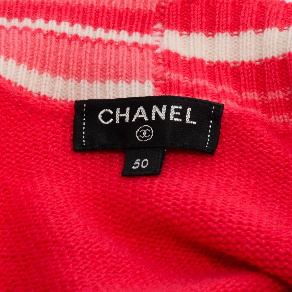 Chanel Pink Cashmere Deauville Biarritz Venise Cardigan FR 50