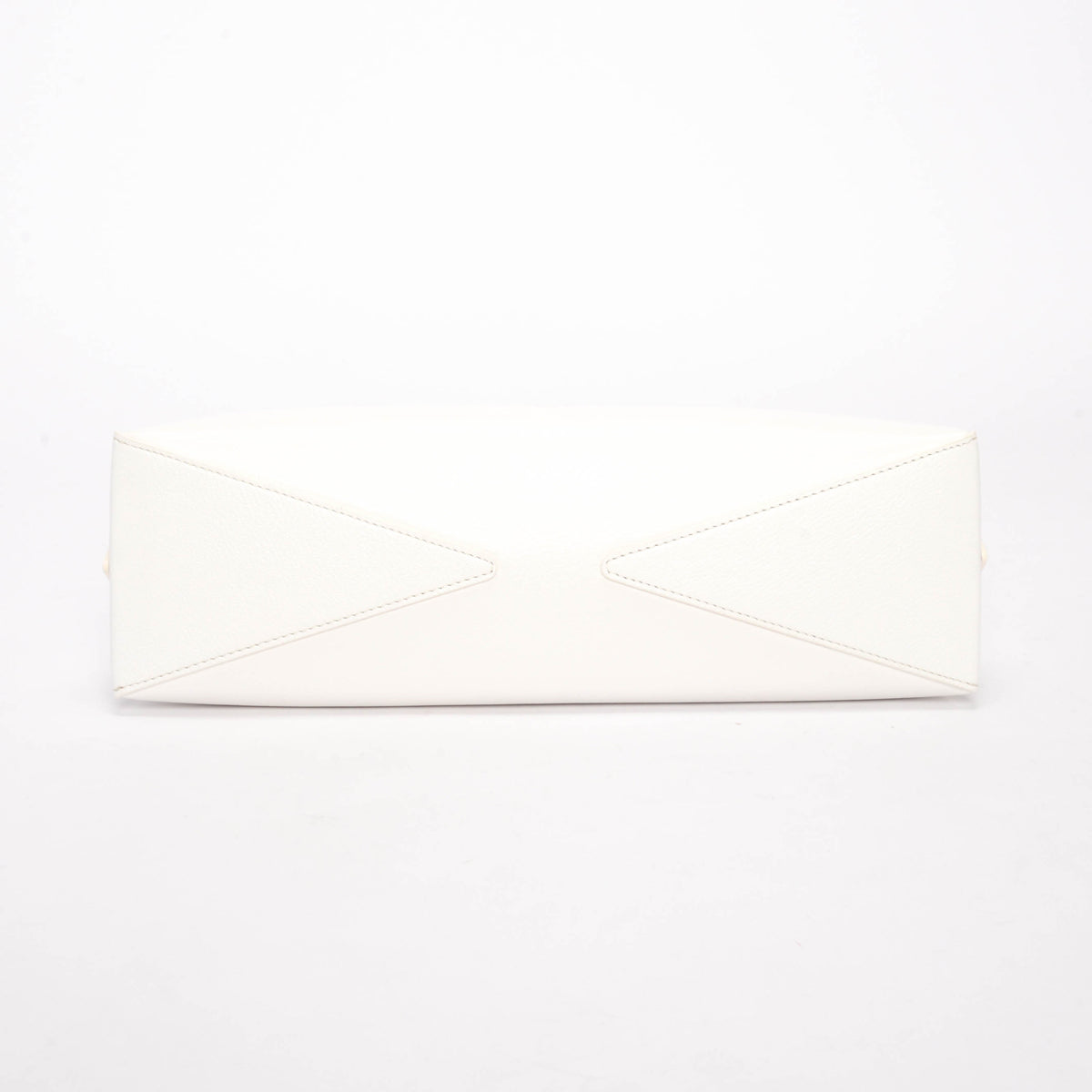 Alaia White Goatskin Le Teckel Medium Shoulder Bag