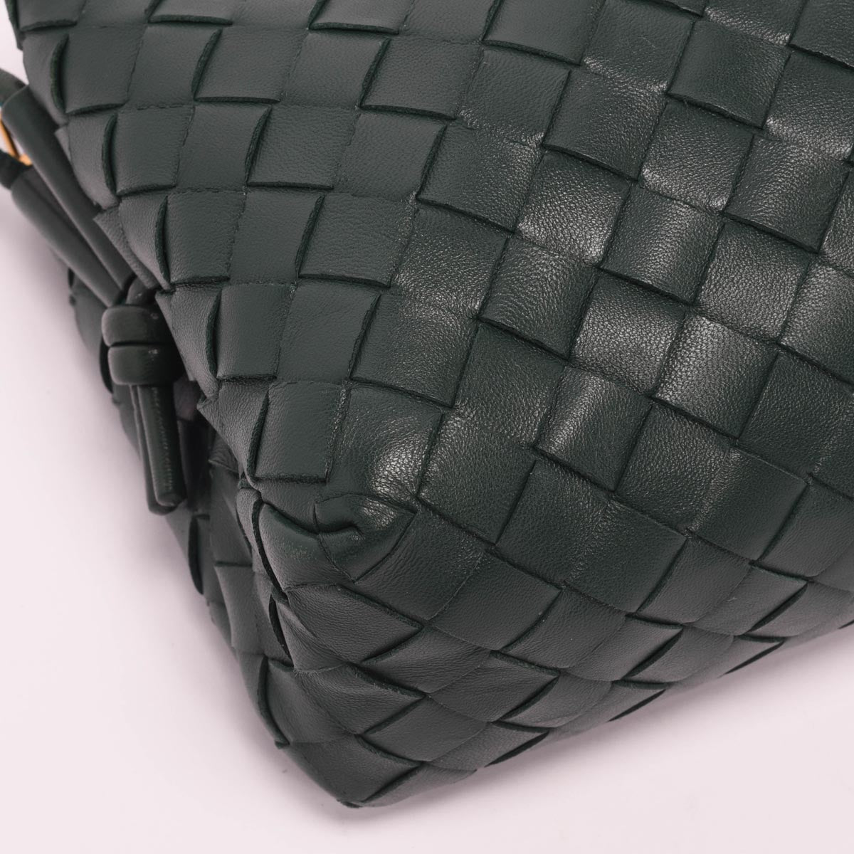 Bottega Veneta Forest Green Intrecciato Small Loop Camera Bag