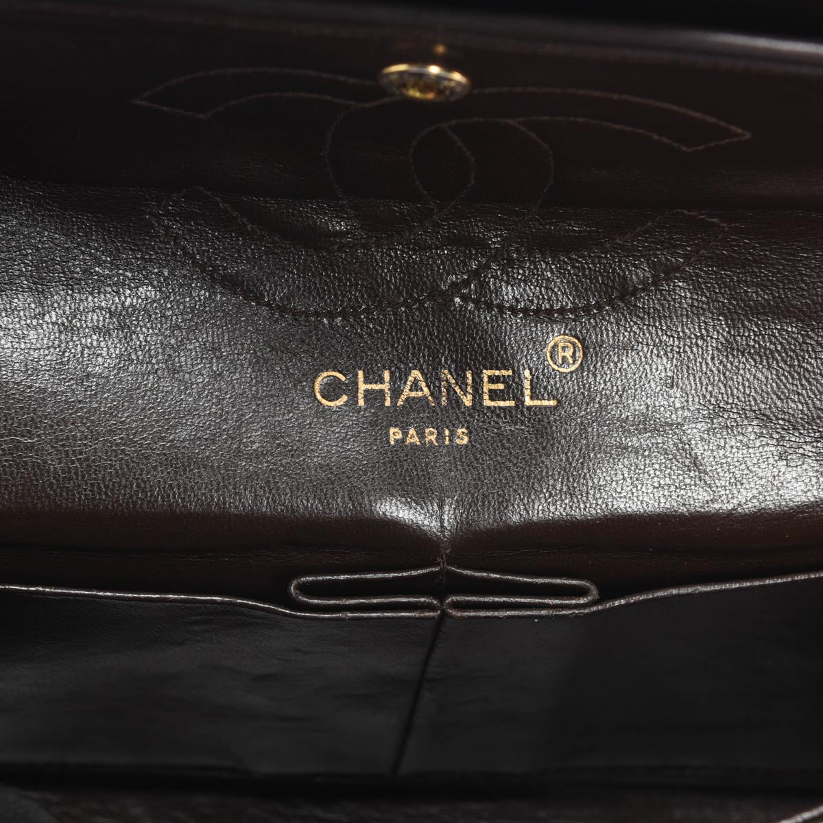 Chanel Vintage Brown Quilted Lambskin Small Flap Bag