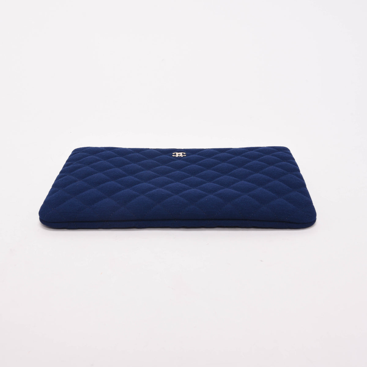 Chanel Cobalt Quilted Jersey Medium O-Case