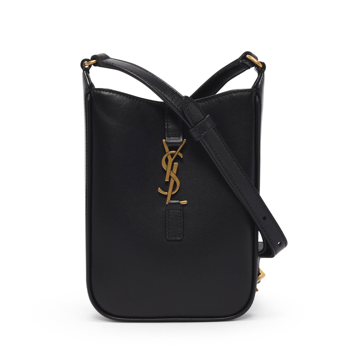 Saint Laurent Black Calfskin Le 5 A 7 Vertical Mini Bag