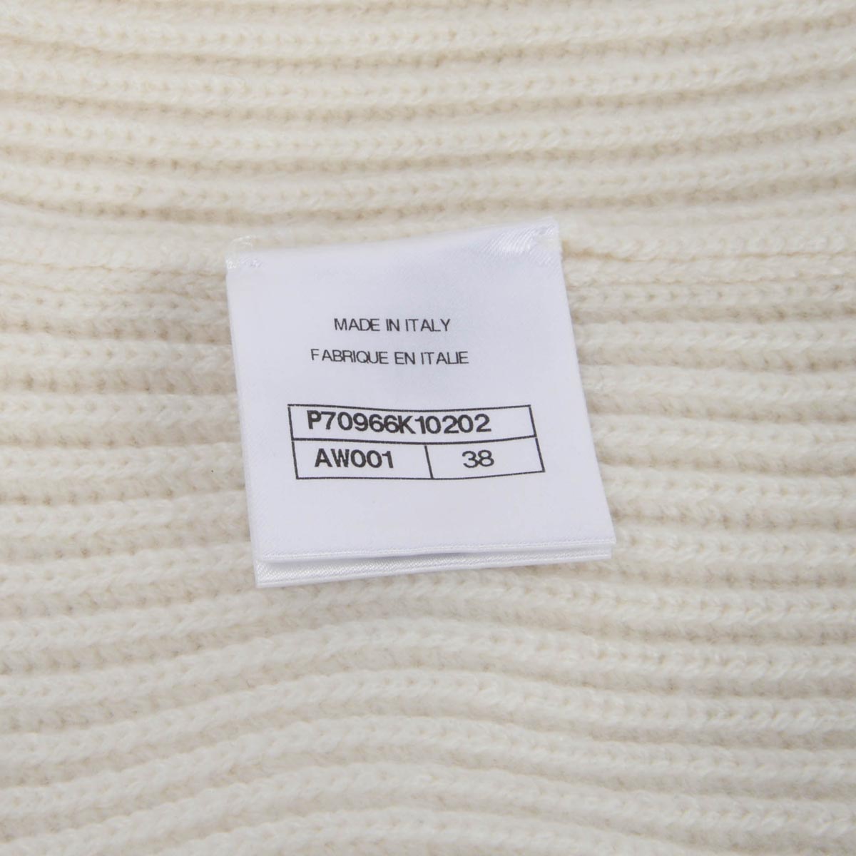 Chanel Ecru Ribbed Cashmere Classic Cardigan FR 38