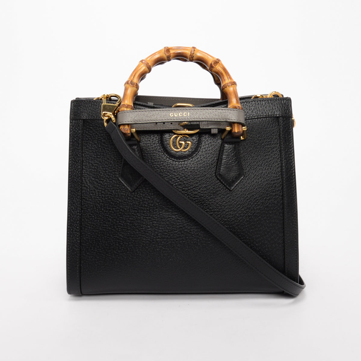 Gucci Black Dollar Calfskin Medium Diana Tote