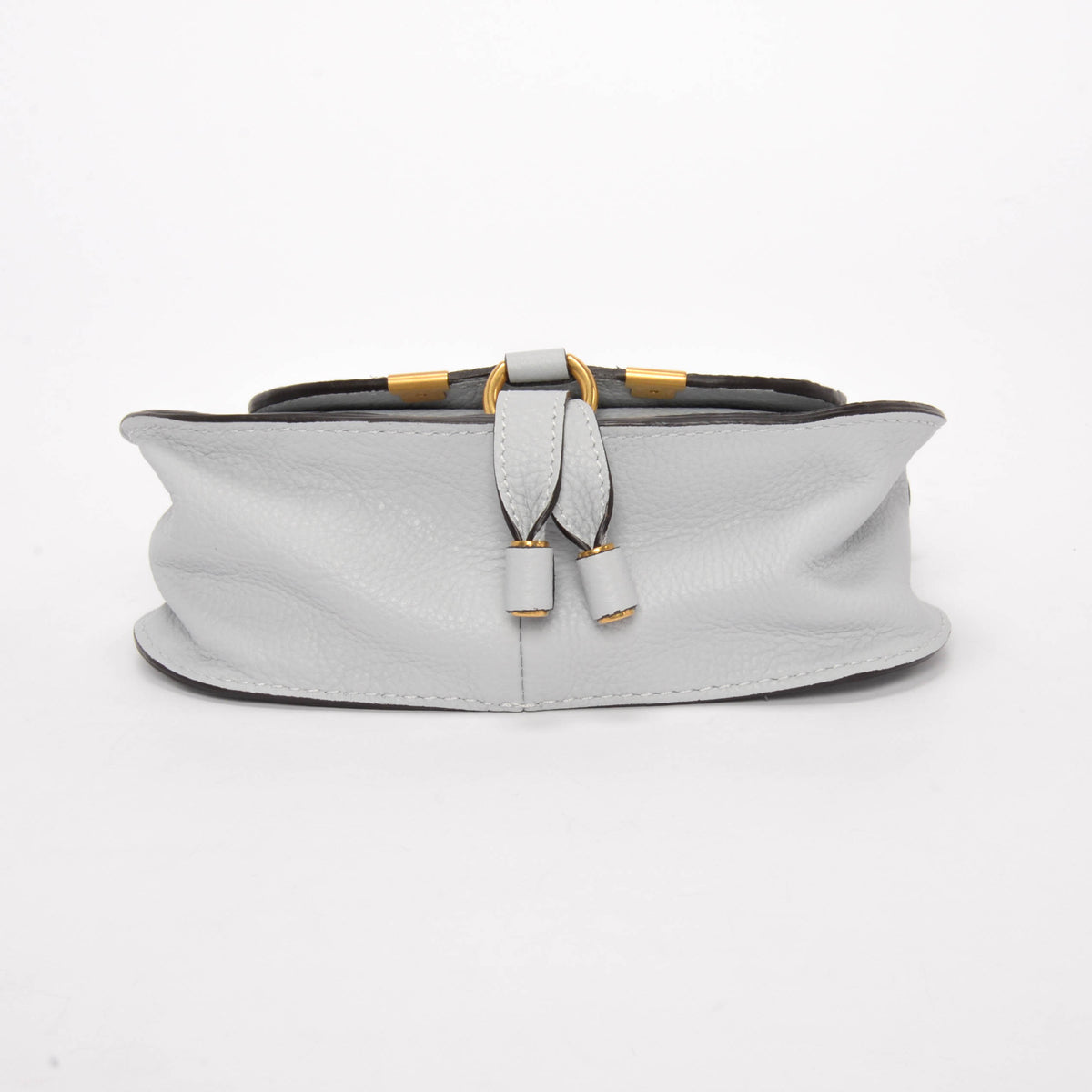 Chloe Pale Blue Grained Calfskin Mini Double Marcie Bag